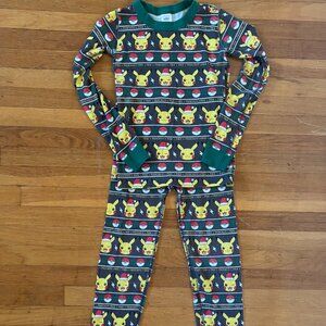Hanna Andersson Holiday Pokemon Pikachu Pajamas 140 (US 10)